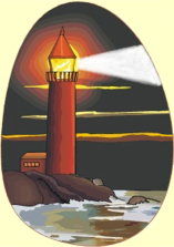 lighthouse that serves as a beacon clipart
